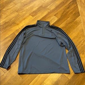 Adidas pullover dark gray with shoulder zipper